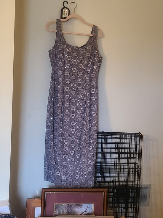 Alex Evenings Dresses & Skirts - Alex Evenings Lavender Floral Maxi Dress with Sequin Detail